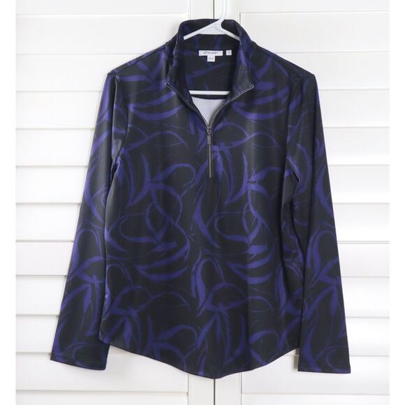 CHICO'S $99 Smooth Stretch Athletic Casual 1/2 Zip Top Size 1 US 8 / 10 / Medium - Picture 5 of 6